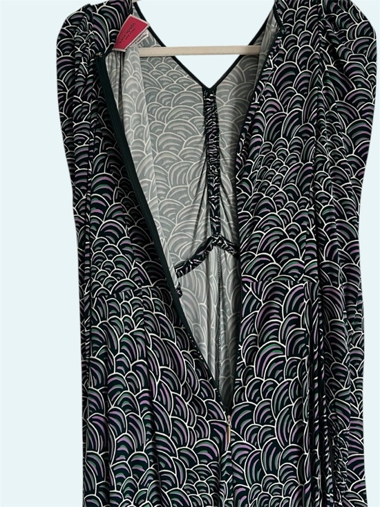 Kate Spade Long Sleeve Maxi Dress Size 4 purple abstract pattern V neck - Picture 5 of 5